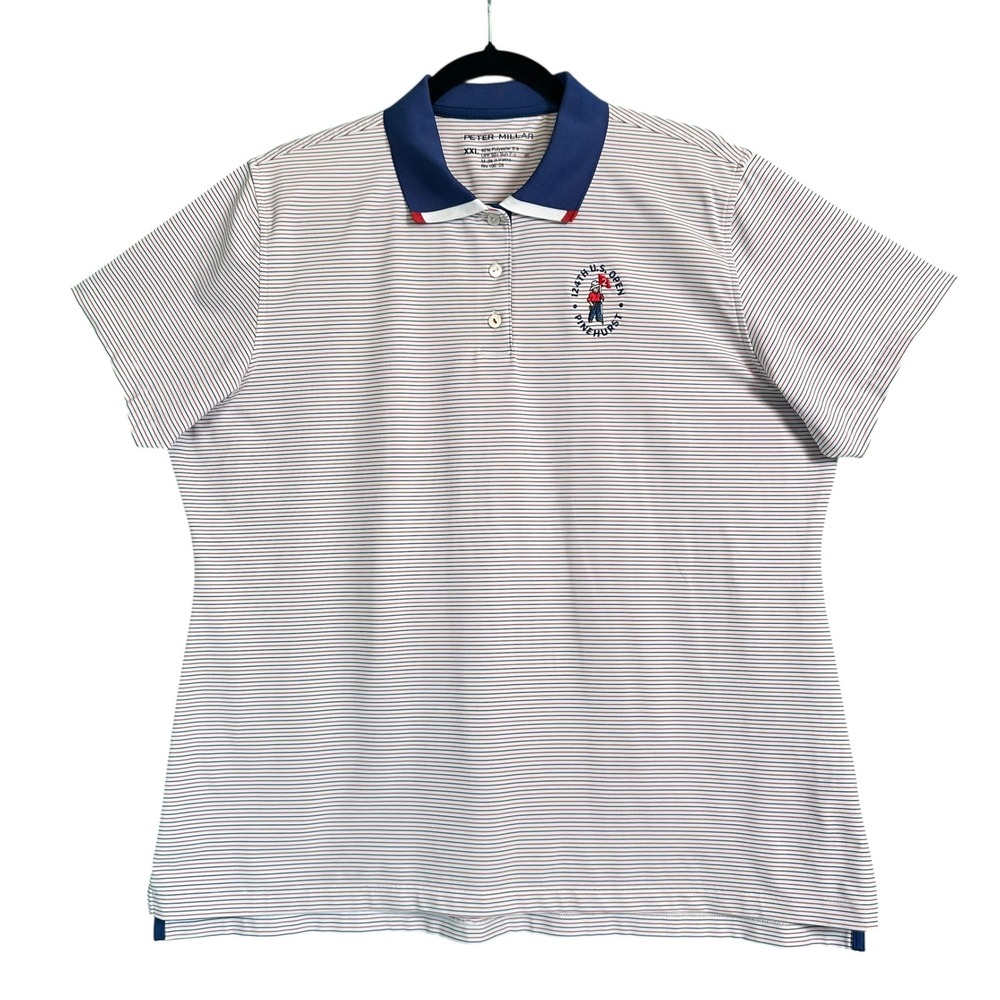 Peter Millar Women's Summer Comfort Golf Polo 124th US Open Pinehurst NC Size L